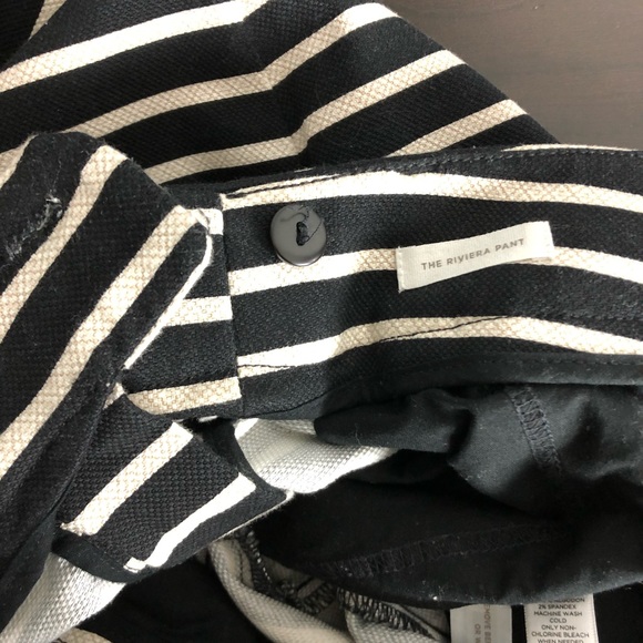 LOFT Julie Capri Crop Pants Striped - Picture 4 of 8